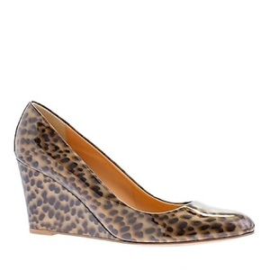 J.Crew Martina Tortoise Wedge Heels. GUC. Size 8.